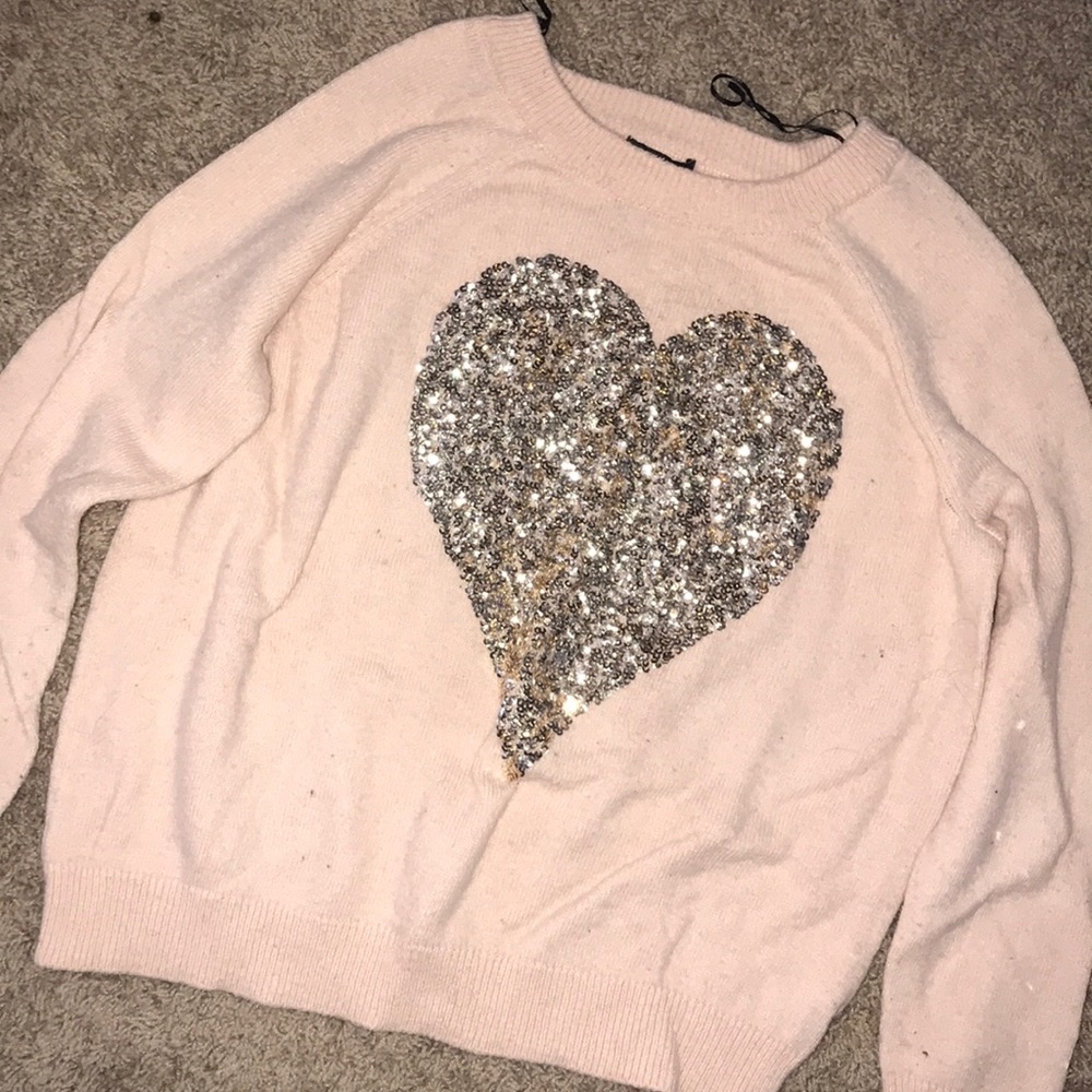 Pink Heart sweater.
